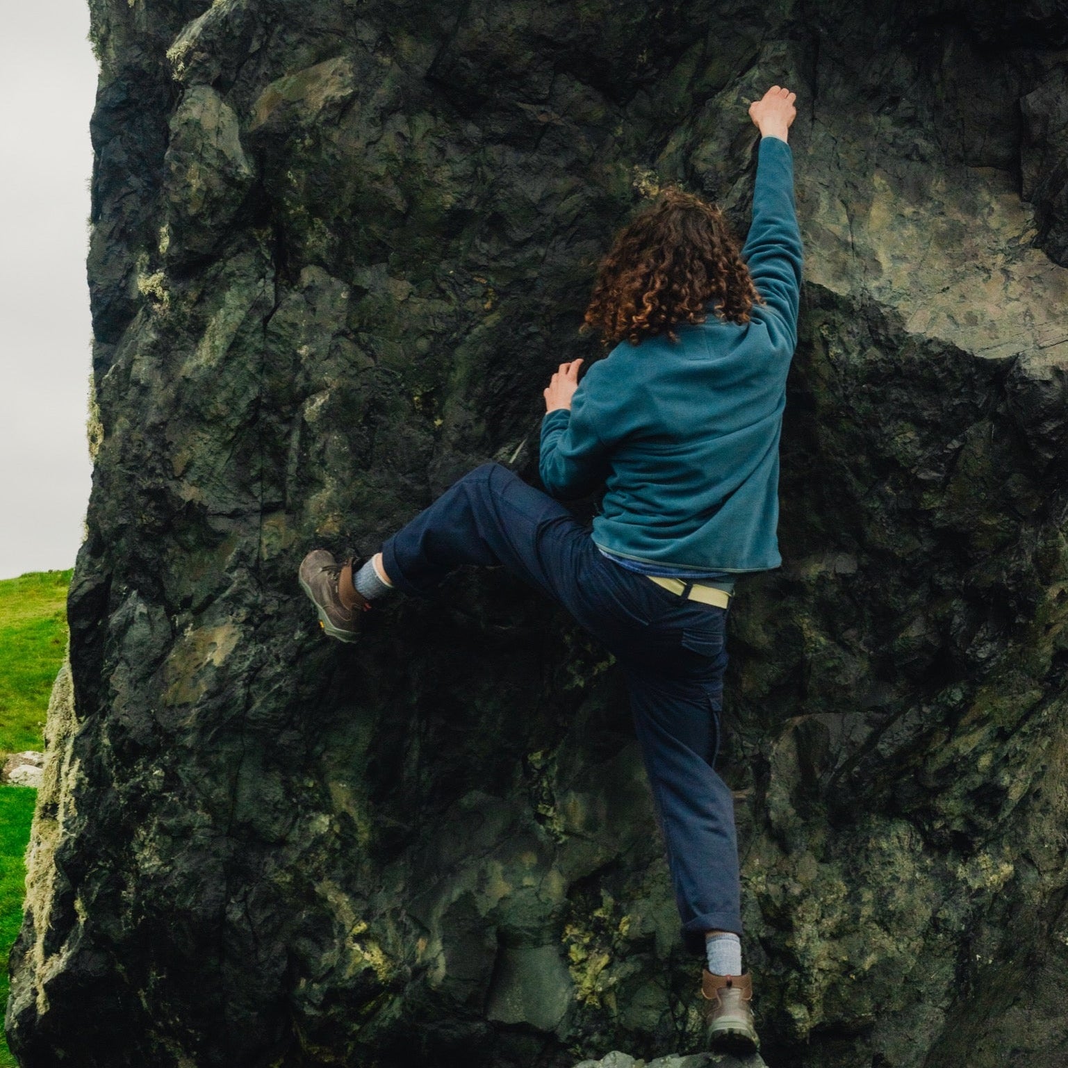 Gwenvor Unisex Quarter Snap Fleece Blue