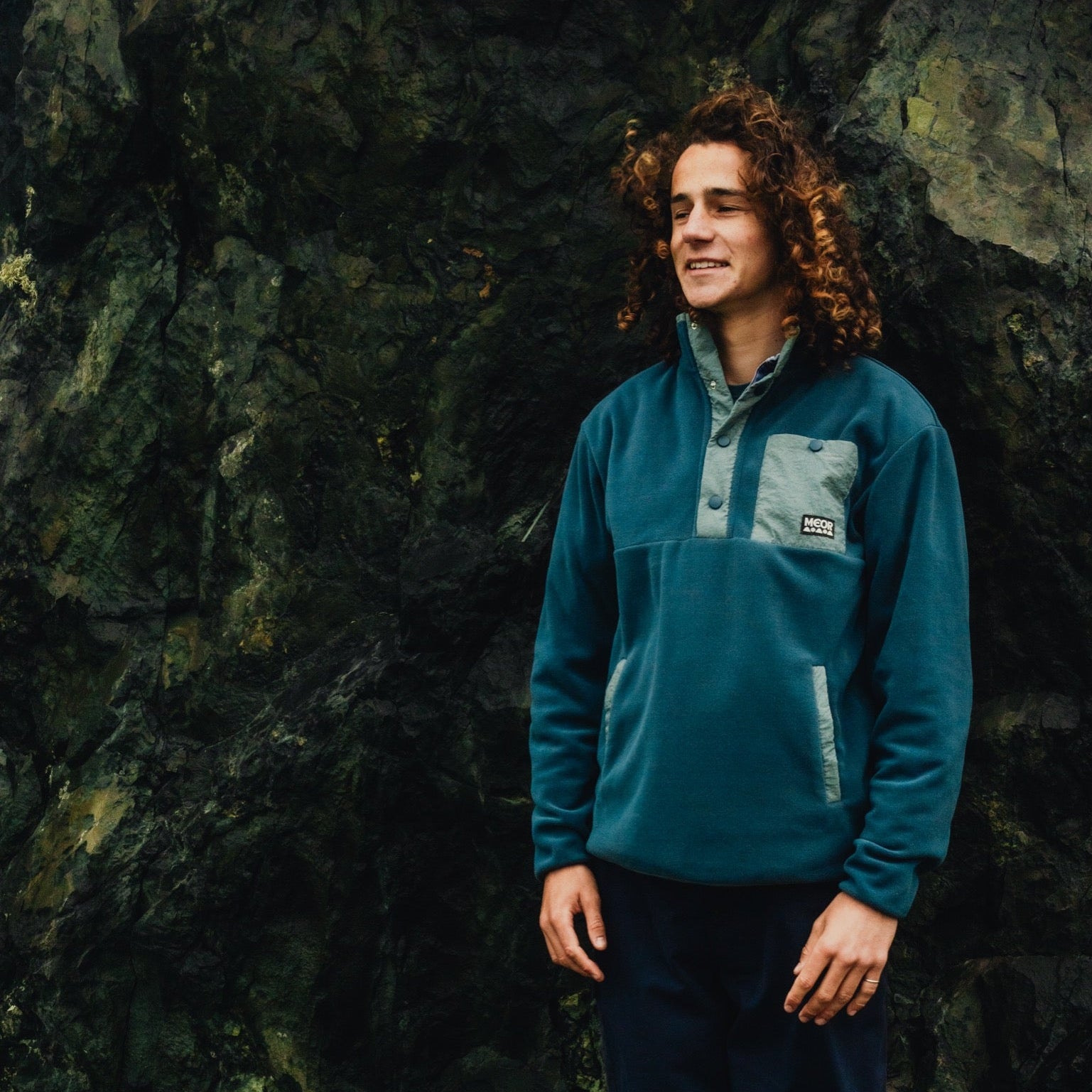 Gwenvor Unisex Quarter Snap Fleece Blue