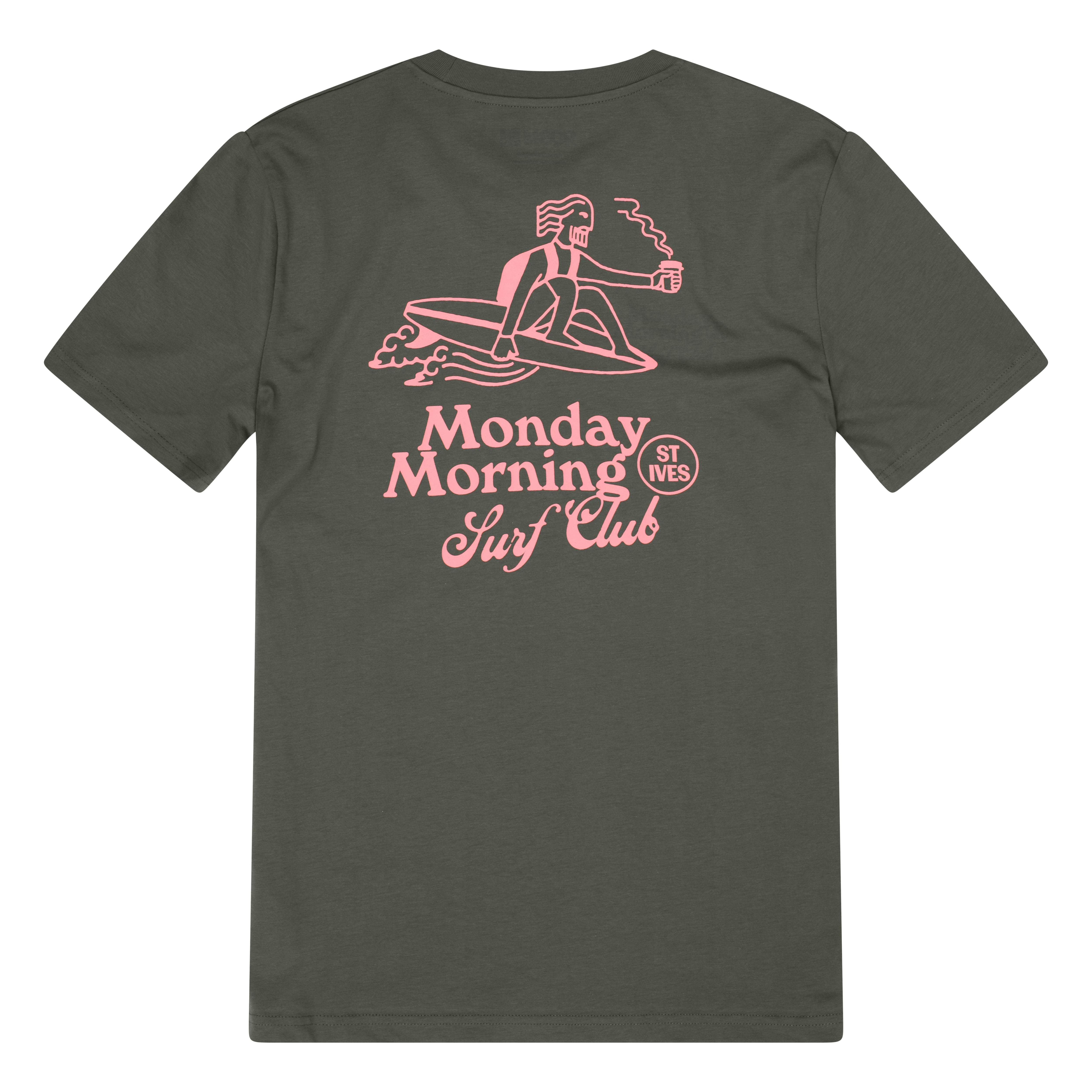 Monday Morning Surf Club Unisex T-Shirt Khaki Green
