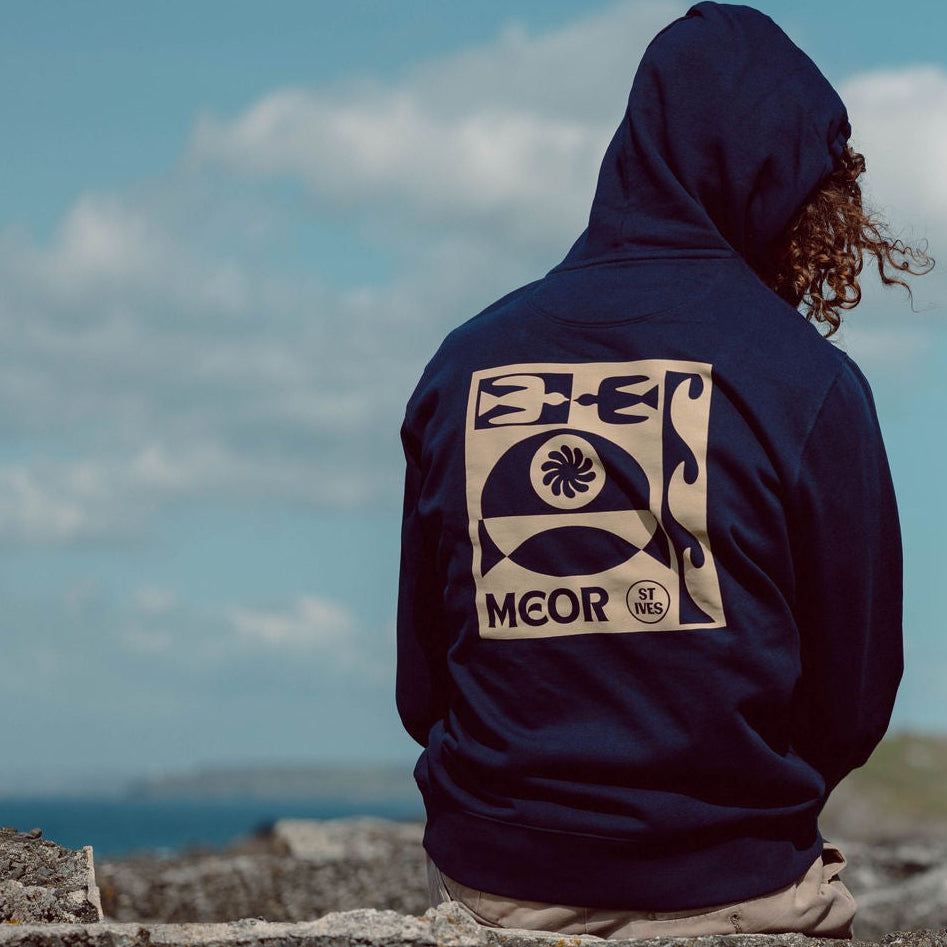 St Ives Hoodie Cornish Navy