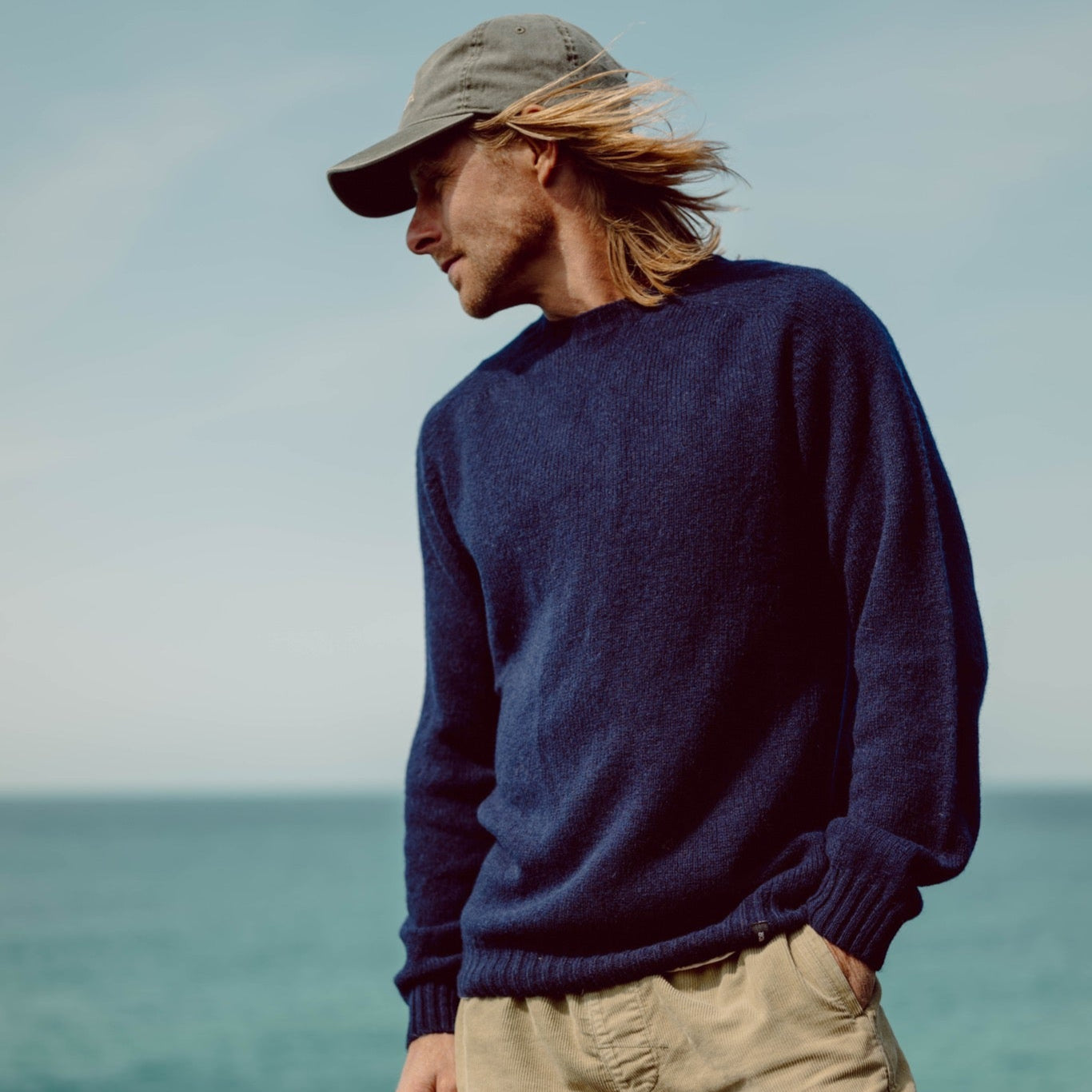 Everyday Jumper Wool Cornish Navy Men's