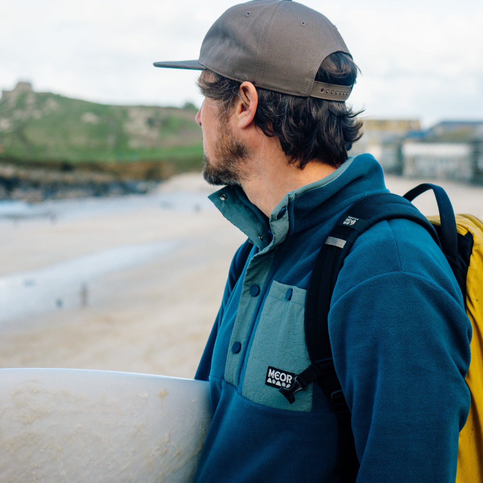 Gwenvor Unisex Quarter Snap Fleece Blue