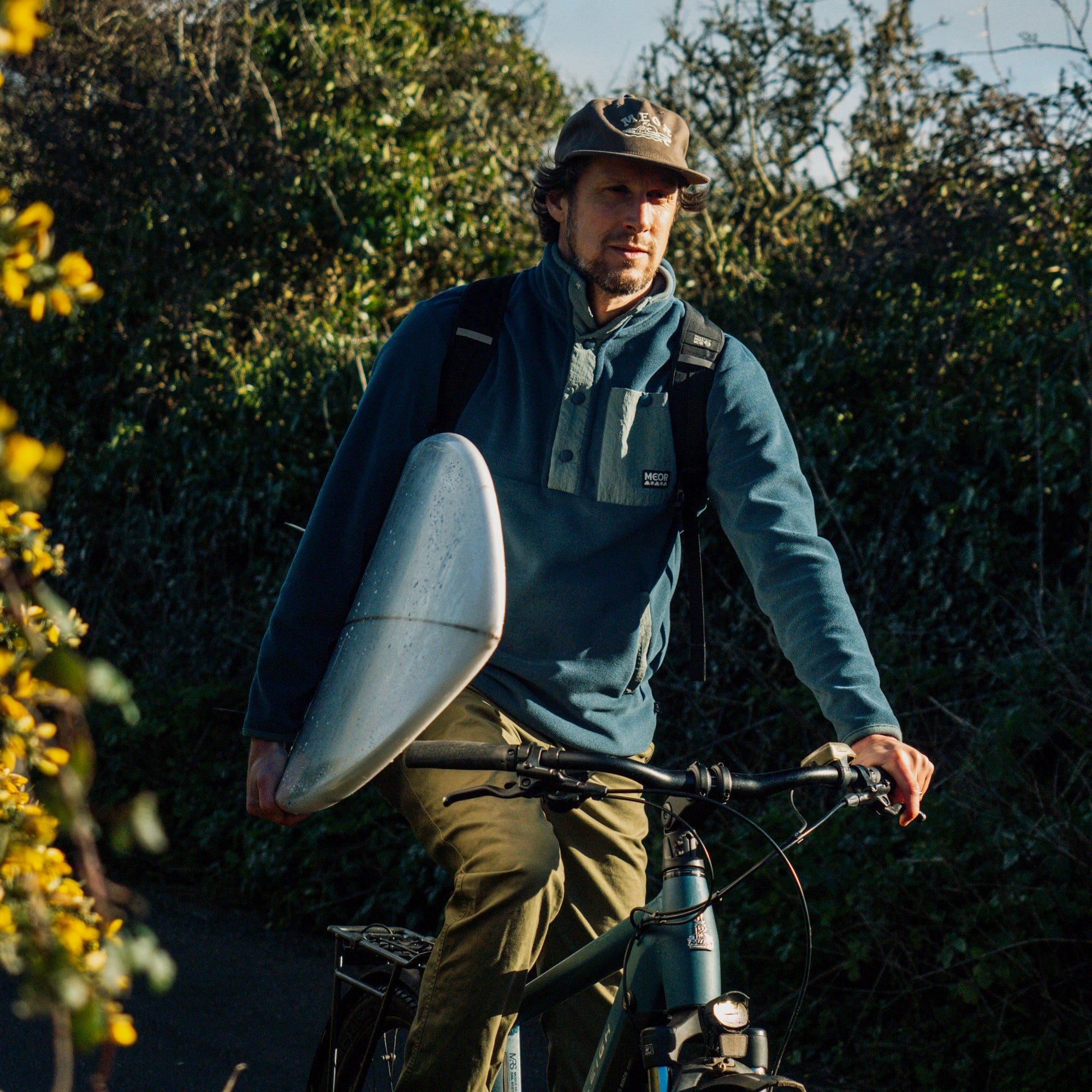 Gwenvor Unisex Quarter Snap Fleece Blue