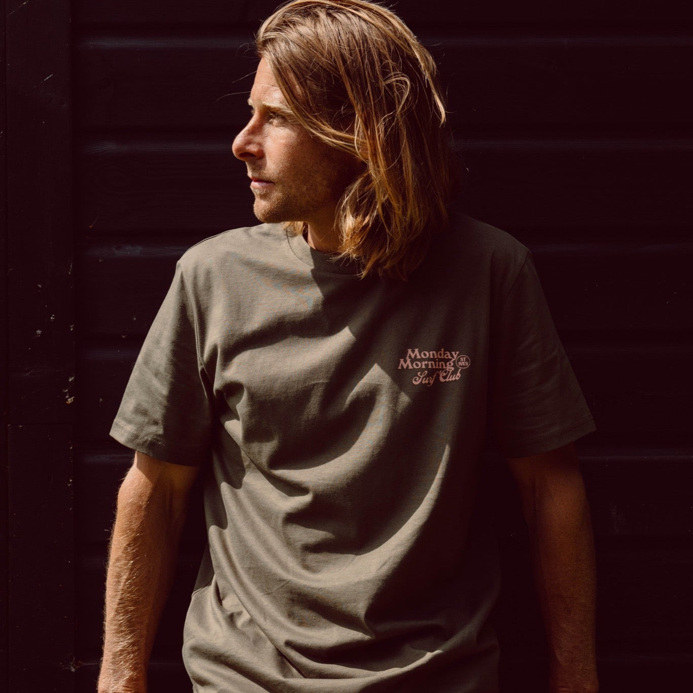 Monday Morning Surf Club Unisex T-Shirt Khaki Green