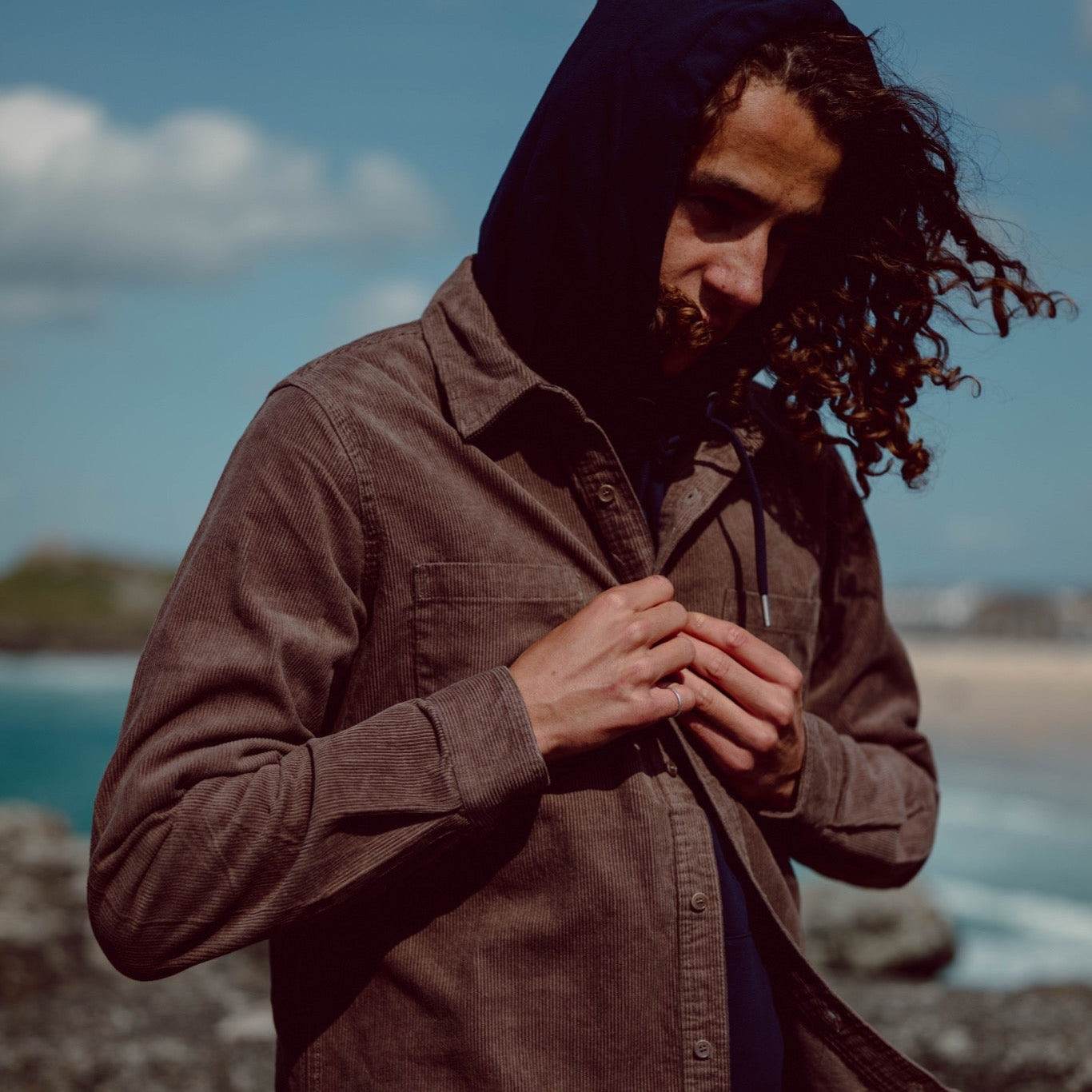 Cord Overshirt - Walnut