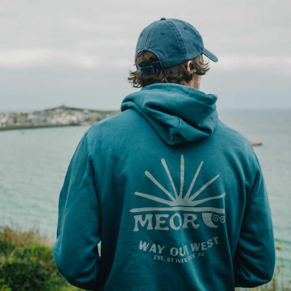 Way Out West Unisex Hoodie - Blue Teal
