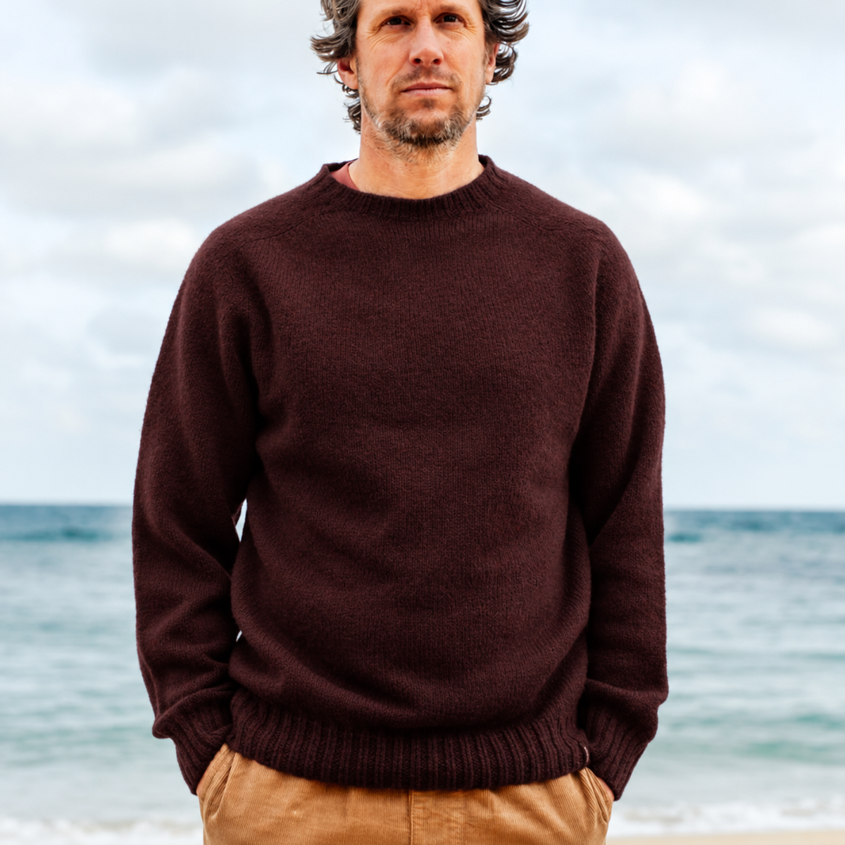 Everyday Jumper Wool Damson Unisex