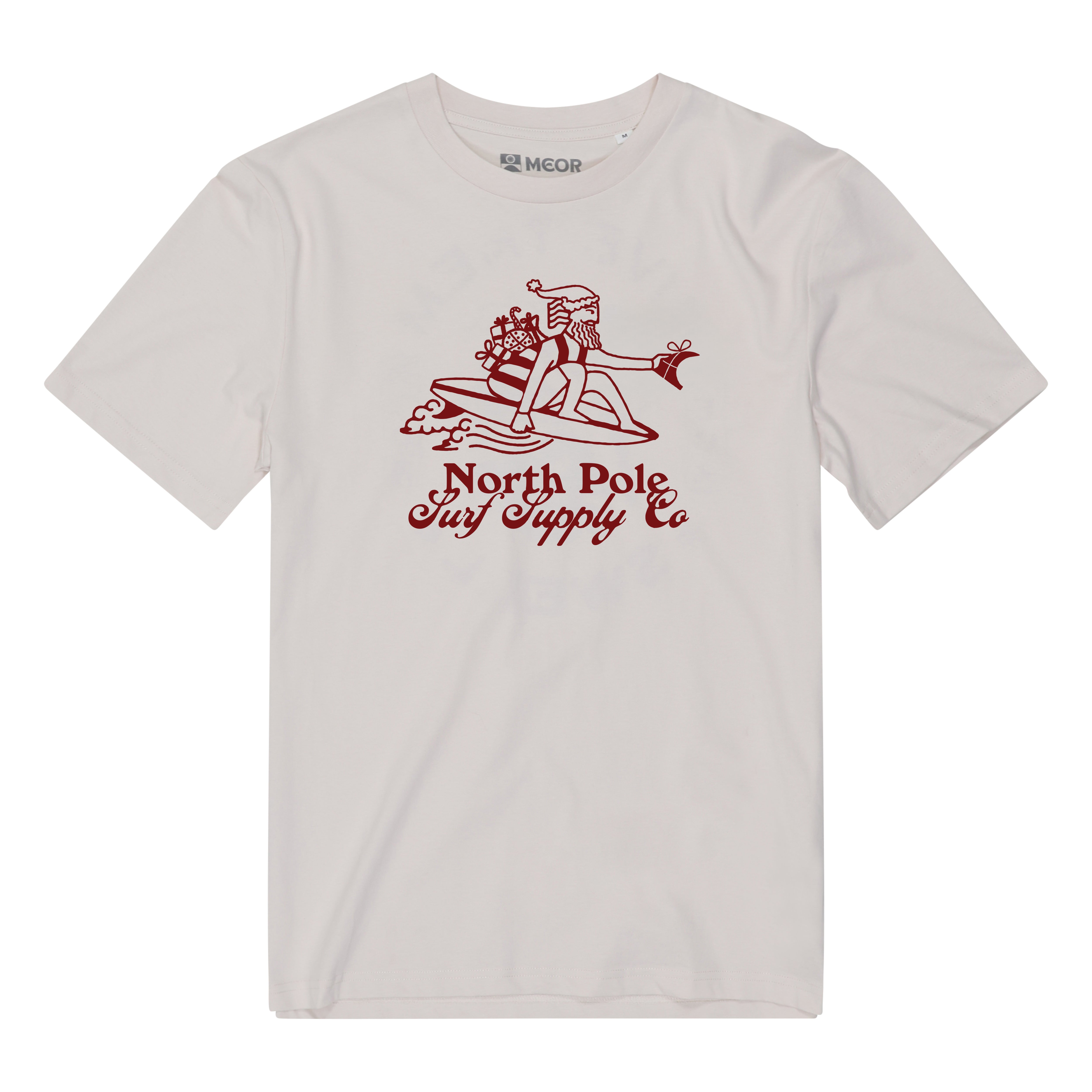 North Pole Surf Xmas Unisex T-Shirt Vintage White