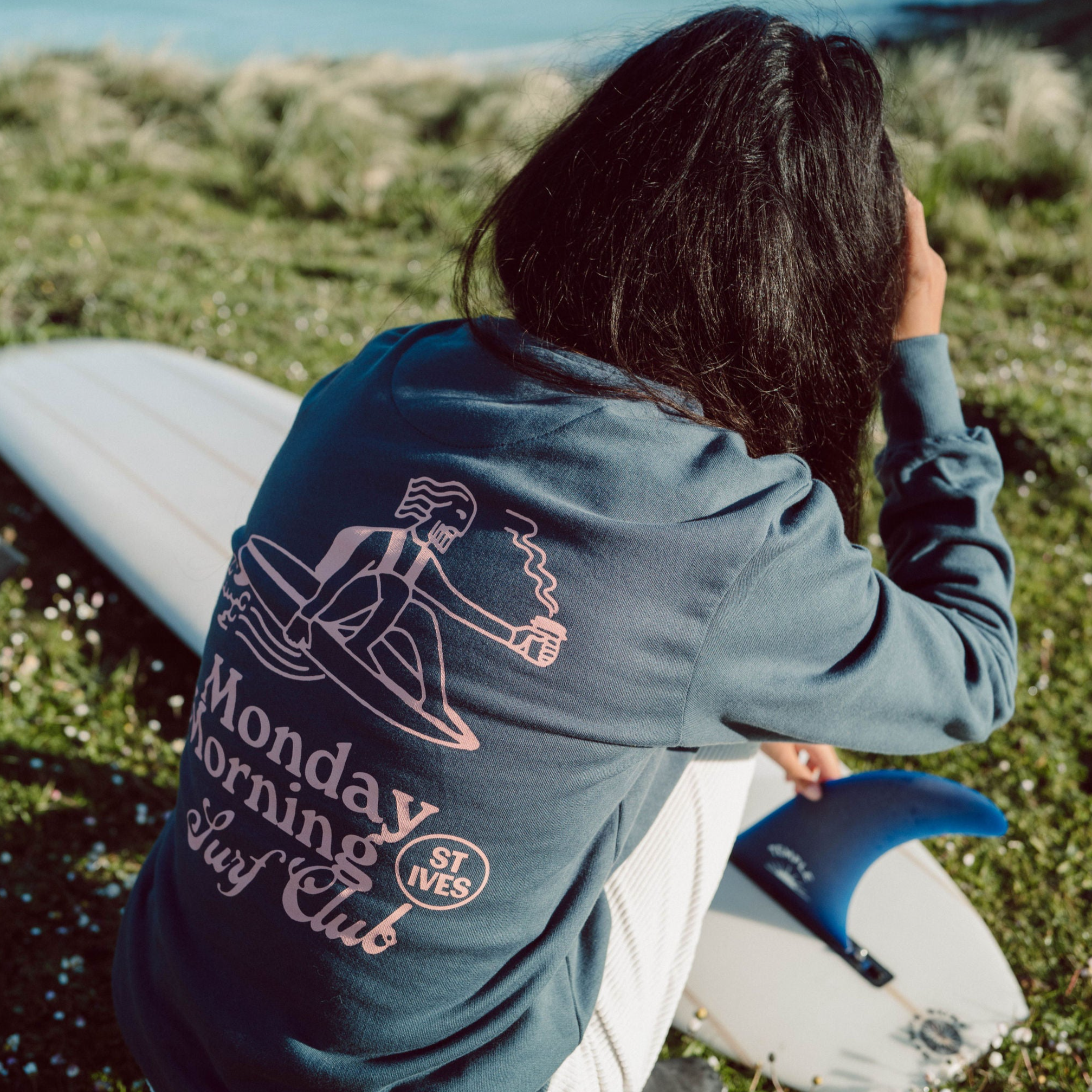 Monday Morning Surf Club Unisex Sweatshirt Navy