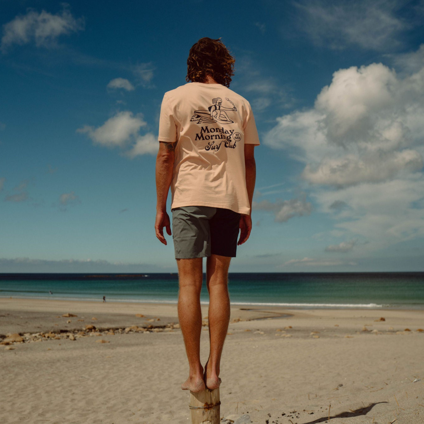 Monday Morning Surf Club Unisex T-Shirt Latte Coffee