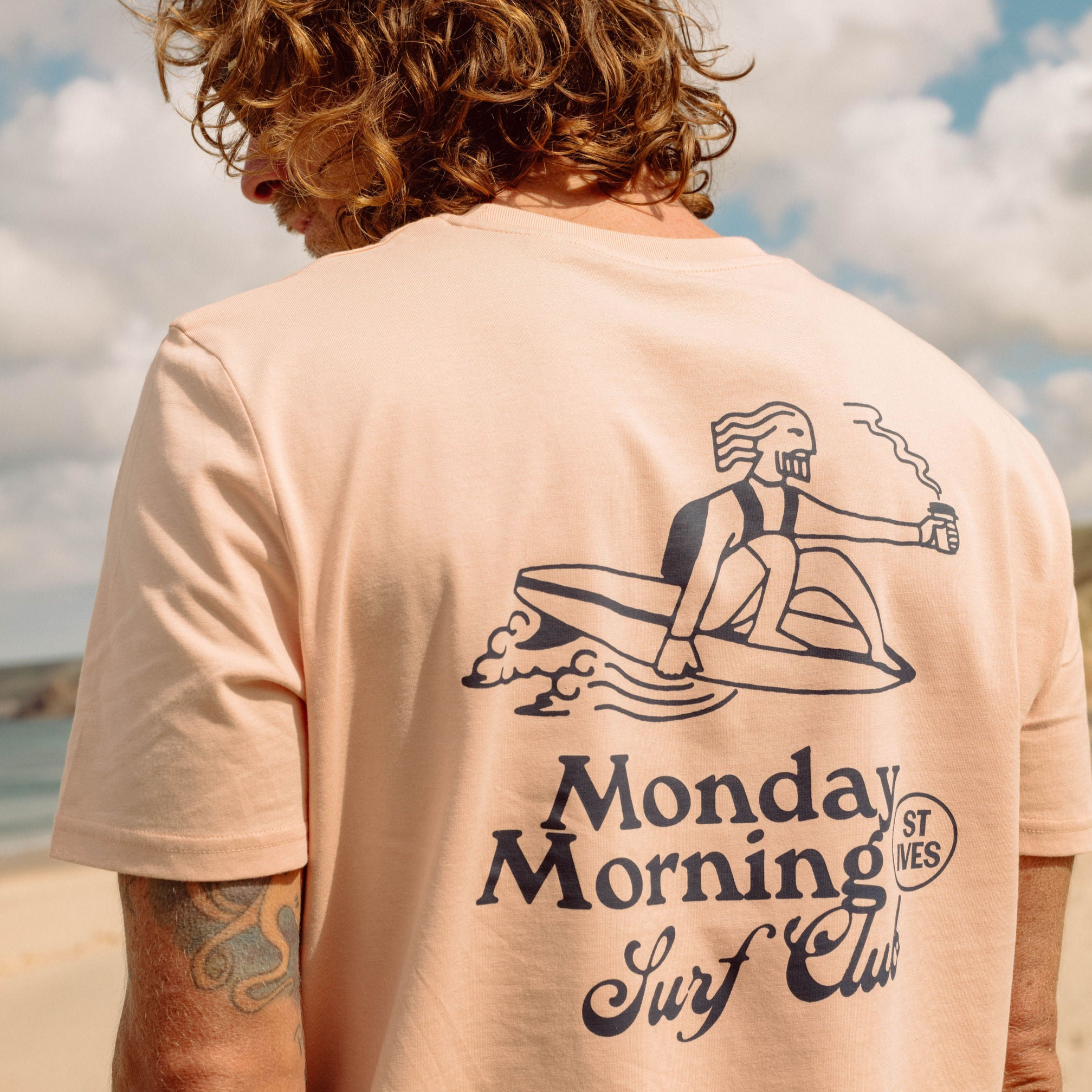 Monday Morning Surf Club Unisex T-Shirt Peach