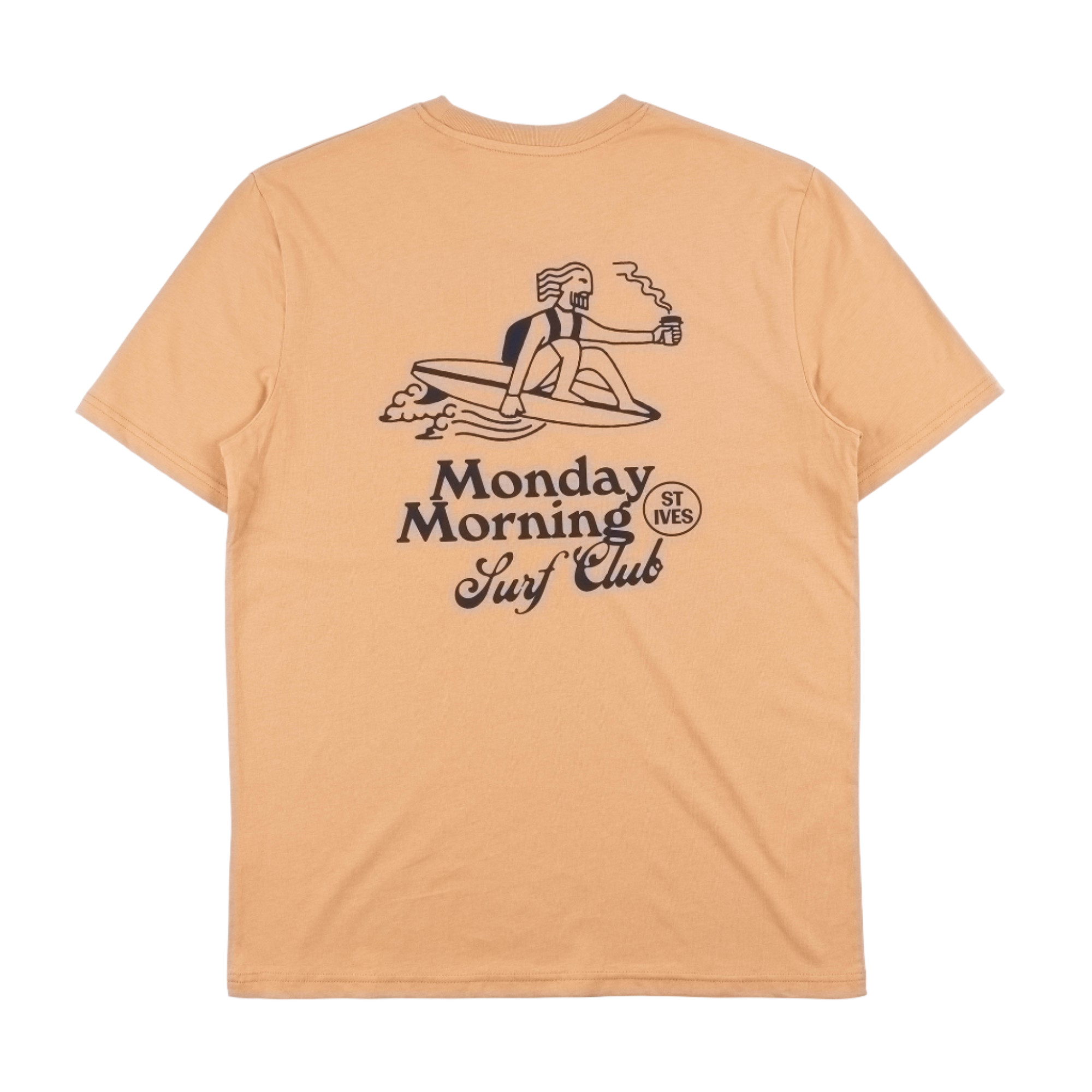 Monday Morning Surf Club Unisex T-Shirt Latte Coffee