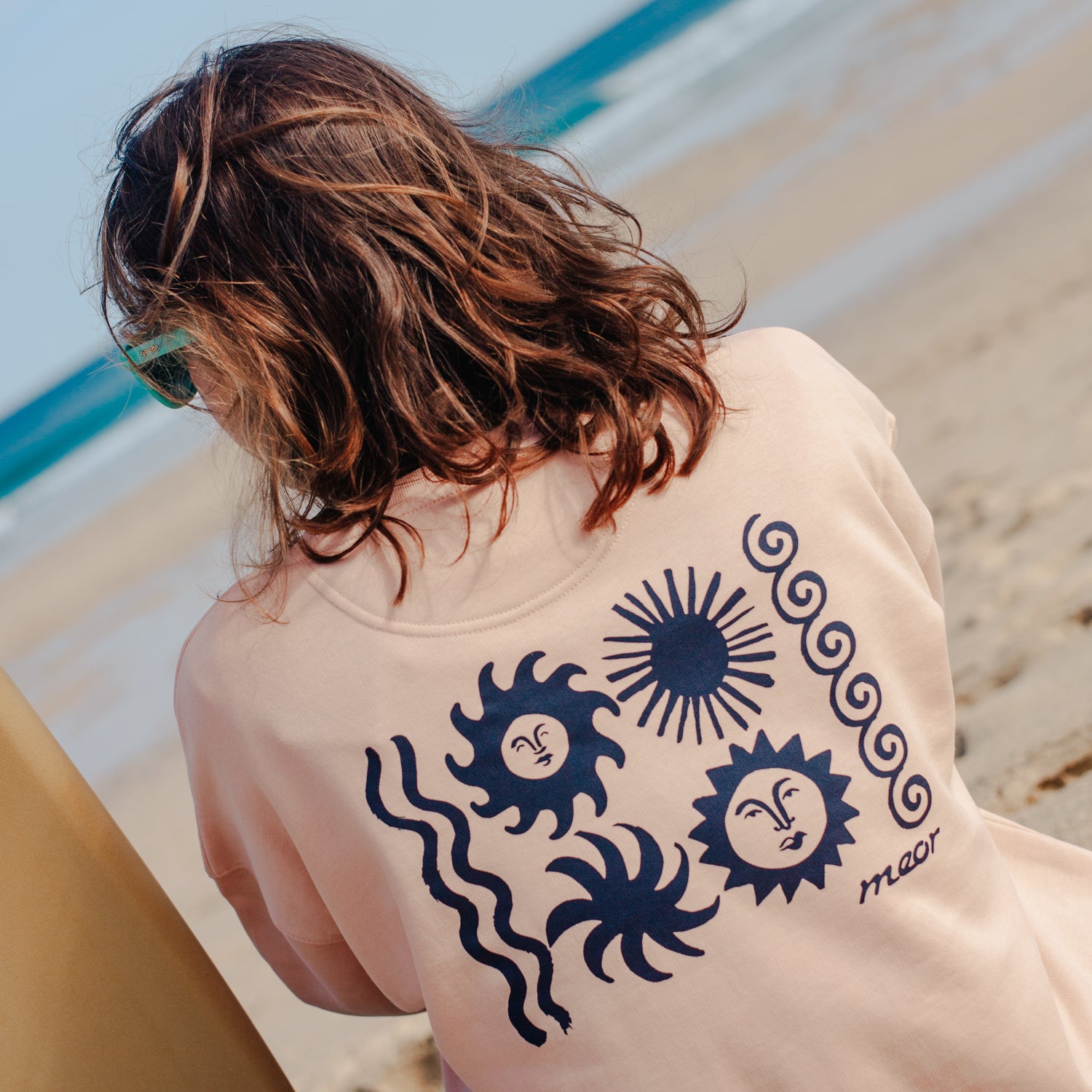 Behind the Sun Women's Boxy Sweatshirt - Peach