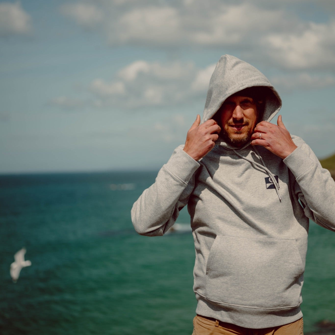 Porthmeor Unisex Hoodie Heather Grey