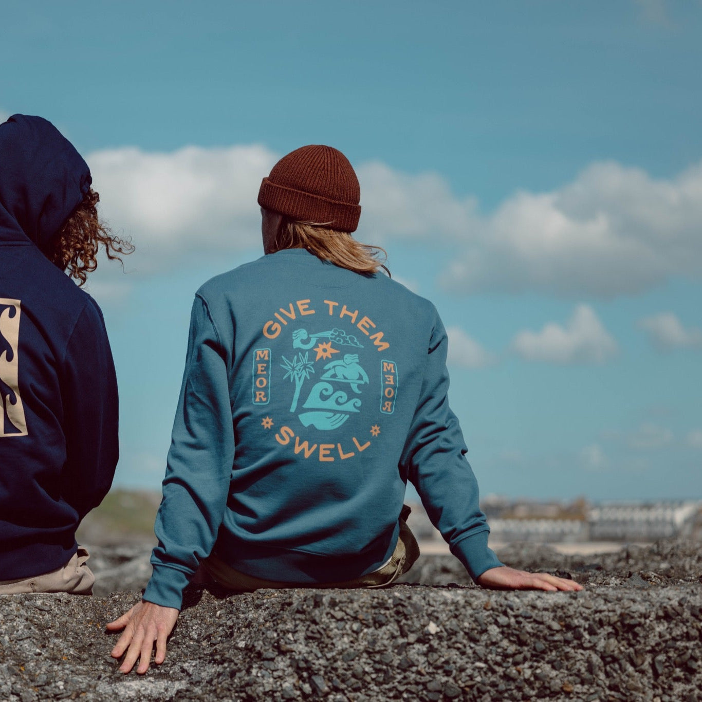 Give Them Swell Blue Teal Unisex Sweatshirt